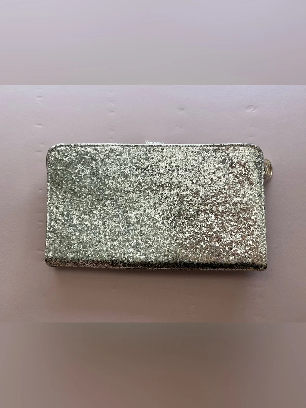 Adrienne Vittadini Gold Glitter Wallet/Wristlet